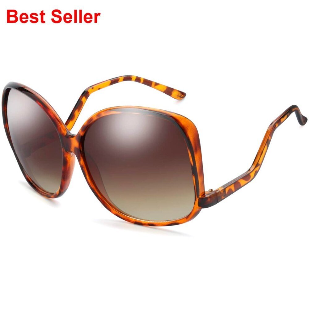 Oversized Square Cat Eye Butterfly Sunglasses with UV400 Protection